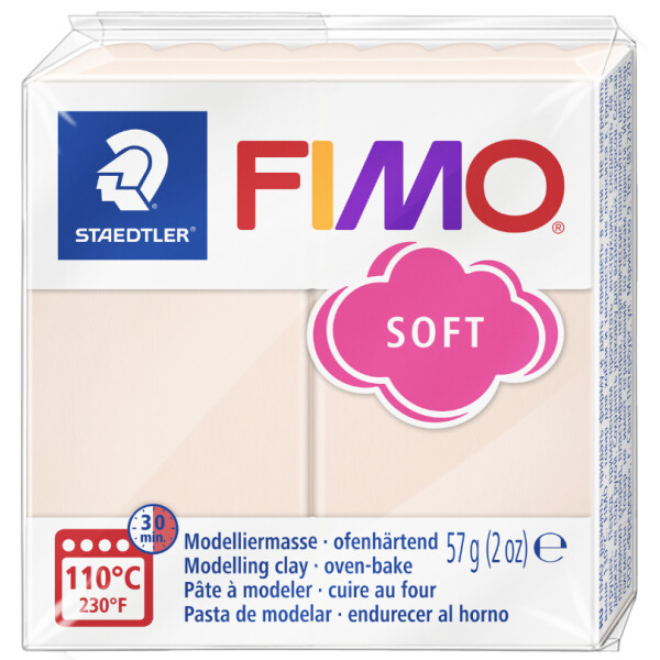 FIMO SOFT Modelliermasse, ofenhärtend, weiß, 57 g