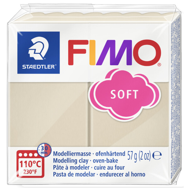 FIMO SOFT Modelliermasse, ofenhärtend, weiß, 57 g