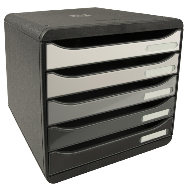 EXACOMPTA Schubladenbox BIG-BOX PLUS, 5 Schübe, mandarine