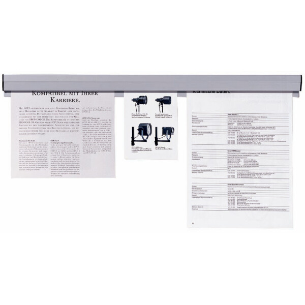 FRANKEN Papierklemmschiene, selbstklebend, Länge: 880 mm