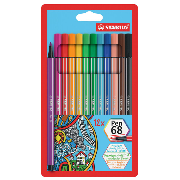 STABILO Fasermaler Pen 68, 8er Kartonetui
