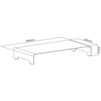 DIGITUS Monitorständer Monitorerhöhung, silber
