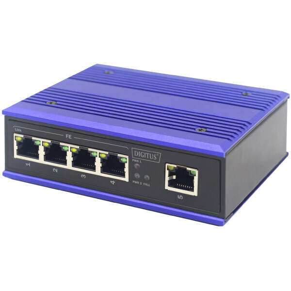DIGITUS Industrial Fast Ethernet Switch, 5-Port, Unmanaged