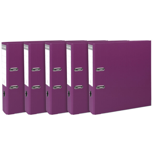 EXACOMPTA PP-Ordner Premium, A4, 80 mm, himbeere, 5er Pack