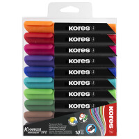 Kores Permanent-Marker "K MARKER", Keilspitze, 4er Etui