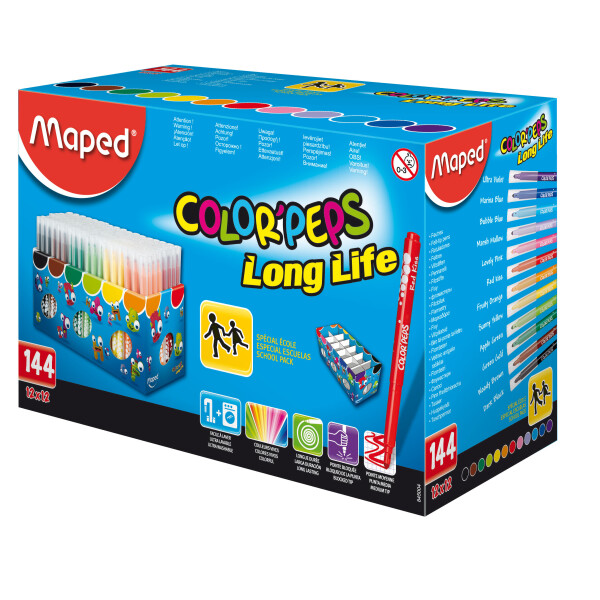 Maped Fasermaler COLORPEPS Long Life, 144er Display