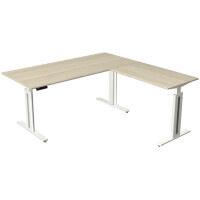 kerkmann Sitz-Steh-Schreibtisch Move 3 fresh mit Anbau,ahorn
