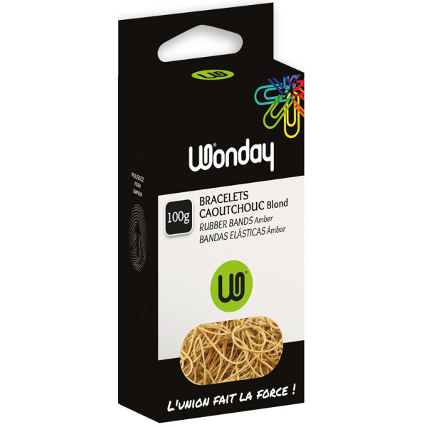 Wonday Gummiringe im Karton, natur, 25,5 mm, 100 g