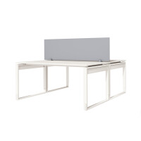 kerkmann Tischtrennwand, (B)1600 x (T)16 x (H)450 mm,graphit