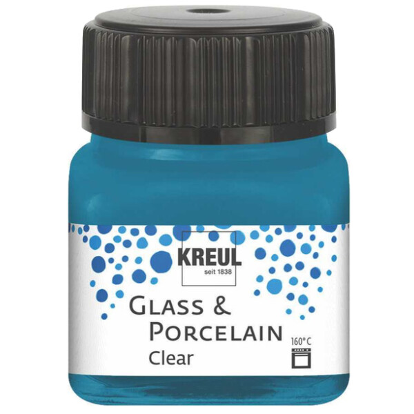 KREUL Glas- und Porzellanfarbe Clear, weinrot, 20 ml