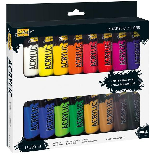 KREUL Acrylfarbe SOLO Goya Acrylic, 20 ml, 16er-Set