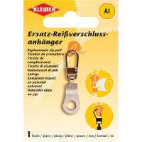 KLEIBER Reißverschlussanhänger, Metall, schwarz