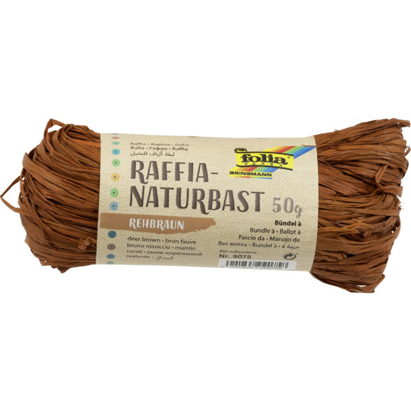 folia Raffia-Naturbast, 50 g, orange