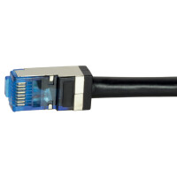 LogiLink Outdoor Patchkabel, Kat. 6A, S FTP, 10 m, schwarz