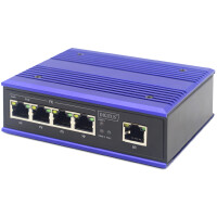 DIGITUS Industrial Fast Ethernet PoE Switch, 4-Port