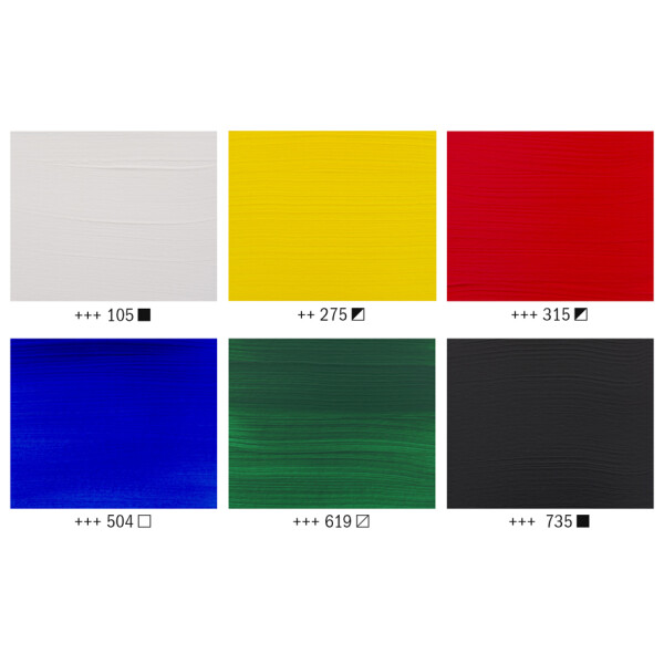 ROYAL TALENS Acrylfarbe AMSTERDAM General Selection, 6x20 ml