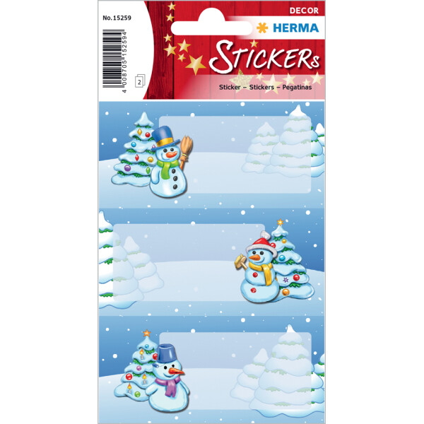 HERMA Weihnachts-Sticker DECOR "Sterne & Tanne", beglimmert