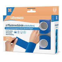 Lifemed Pflasterverband, selbsthaftend, blau, 9er