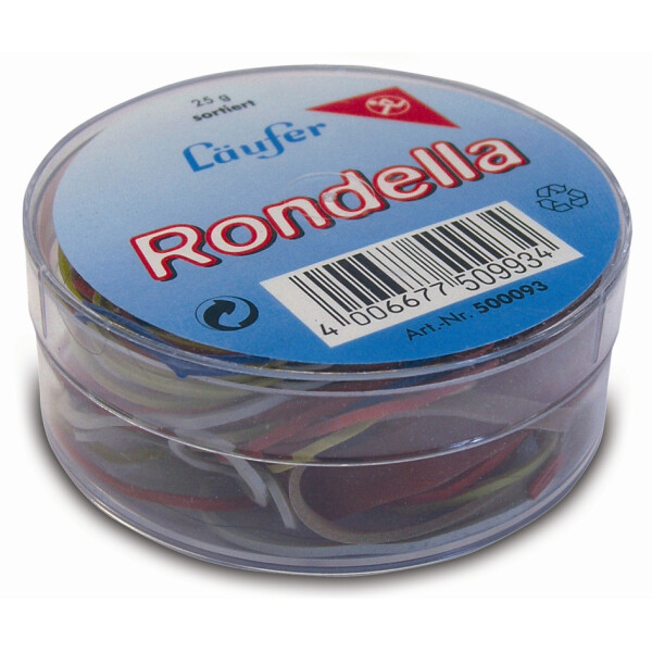Läufer Gummiringe RONDELLA in Dose, sortiert, 25 g