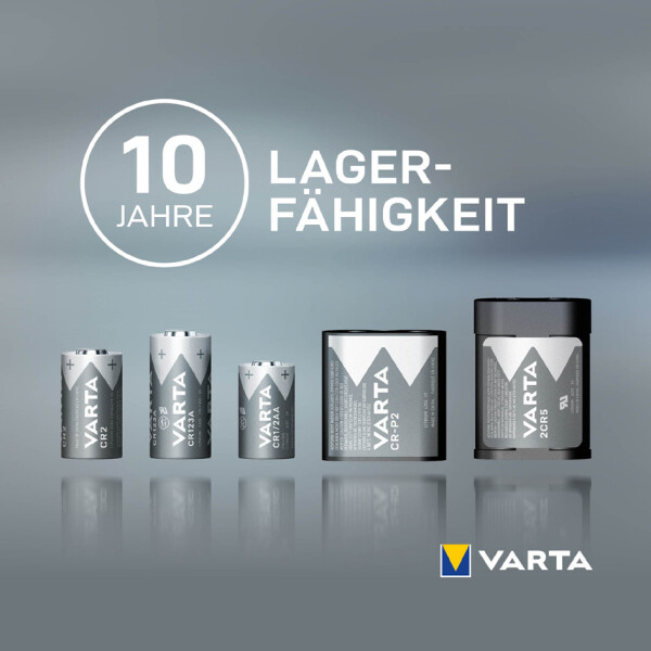 VARTA Foto-Batterie "LITHIUM", CR123A, 3,0 Volt, 2er Blister