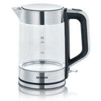SEVERIN Wasserkocher WK 3420, 1,7 Liter, Glas Edelstahl