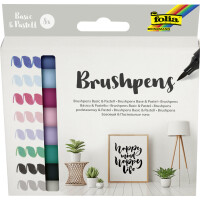 folia Pinselstift Brush Pens "Pastell", 4er Set