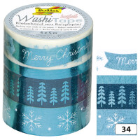 folia Deko-Klebeband Washi-Tape Hotfoil Kupfer II, 4er Set