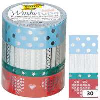 folia Deko-Klebeband Washi-Tape Hotfoil Kupfer II, 4er Set