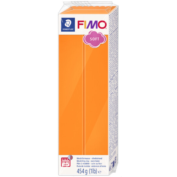 FIMO SOFT Modelliermasse, ofenhärtend, manderine, 454 g