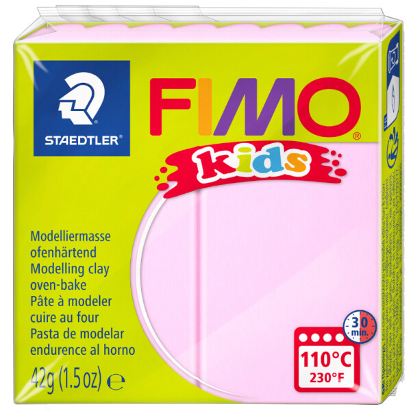 FIMO kids Modelliermasse, ofenhärtend, pearl-rosa, 42 g