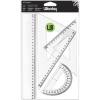 Wonday Geometrie-Set ECO, 4-teilig, transparent