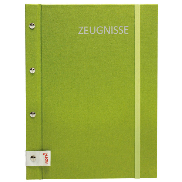 ROTH Zeugnismappe Metallium mit Buchschrauben, grün