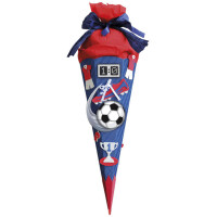 ROTH Schultüten-Bastelset "Soccer blau weiß", 6-eckig, 680mm