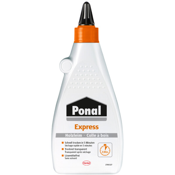 Ponal Express Holzleim, lösemittelfrei, 120 g Flasche