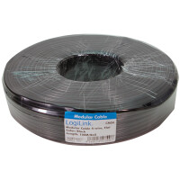 LogiLink Telefonkabel, 100 m, 4-adrig, flach, weiß