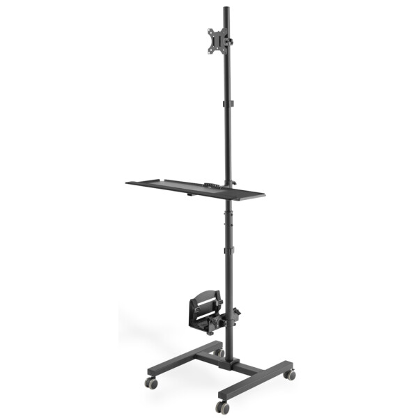 DIGITUS Mobiler Arbeitsplatz Workstation, schwarz