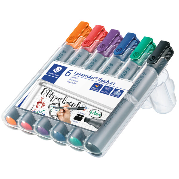 STAEDTLER Lumocolor Flipchart-Marker 356B, 4er Etui