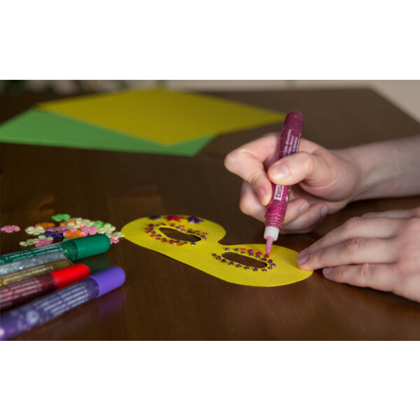 tesa Glitzerkleber "Glitter Deko" Tube, Inhalt: 6 x 10 g