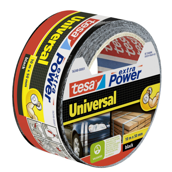 tesa Folienband extra Power Universal, 50 mm x 10 m, weiß