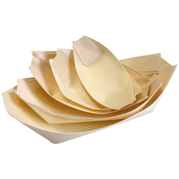 NATURE Star Holz-Schiffchen, aus Pinienholz, 180 x 85 mm