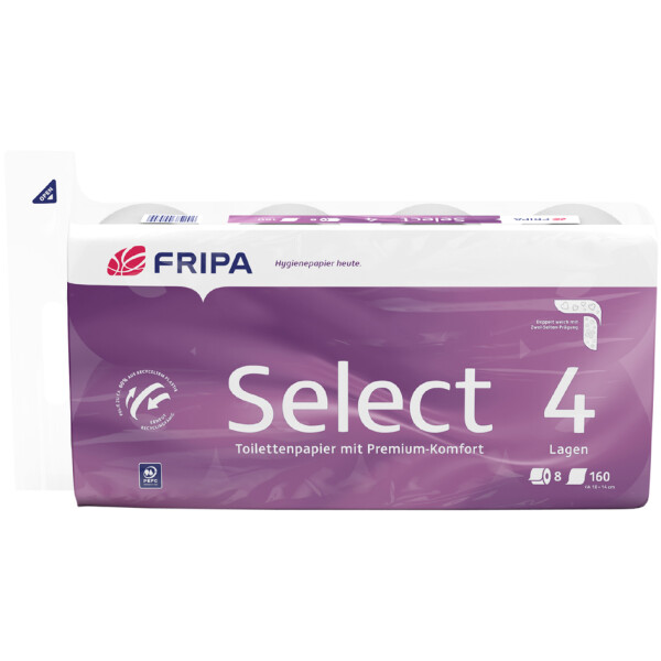 Fripa Toilettenpapier Select, 3-lagig, hochweiß