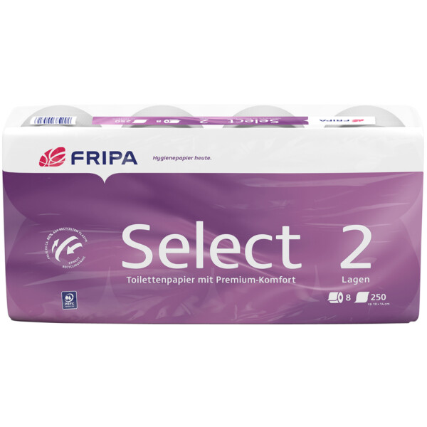 Fripa Toilettenpapier Select, 3-lagig, hochweiß