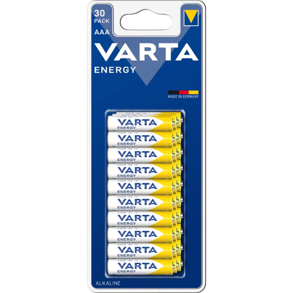 VARTA Alkaline Batterie Energy, Micro (AAA LR3), 30er Pack