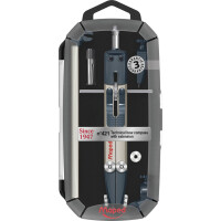 Maped Zirkelkasten Nr. 421, schwarz, 5-teilig