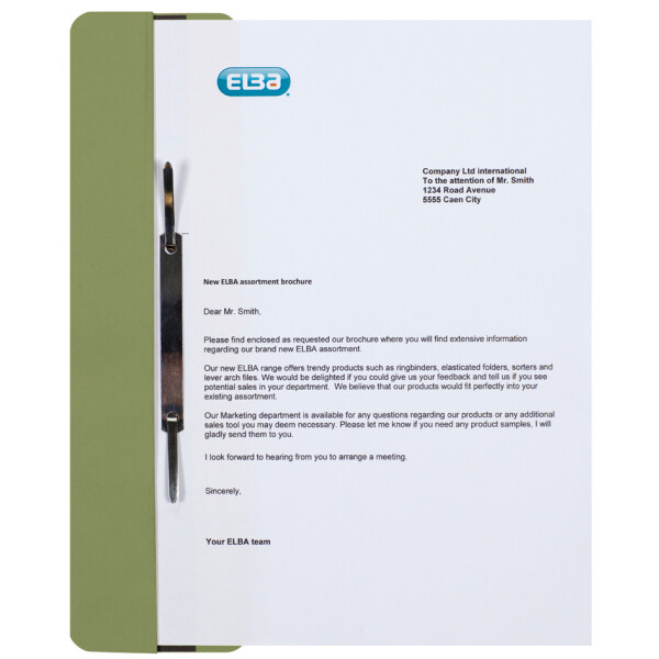 ELBA Ösenschmalhefter DIN A4 Manilakarton, 250 g qm, grün