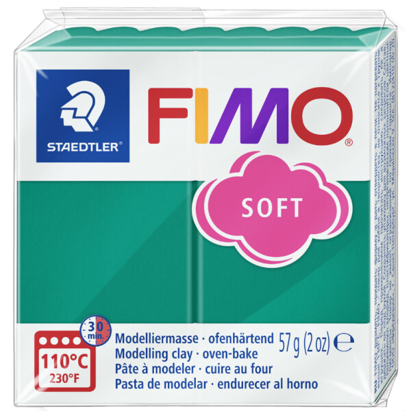FIMO SOFT Modelliermasse, ofenhärtend, smaragdgrün, 57 g