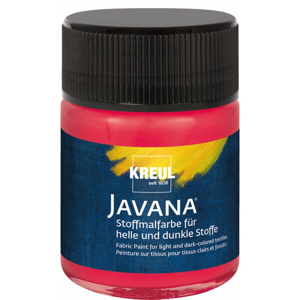 KREUL Textilfarbe JAVANA, blattgrün, im Glas, 50 ml