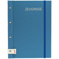 ROTH Zeugnismappe Metallium mit Buchschrauben, blau