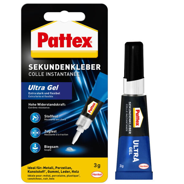 Pattex Sekundenkleber Ultra Gel, 3 g Tube