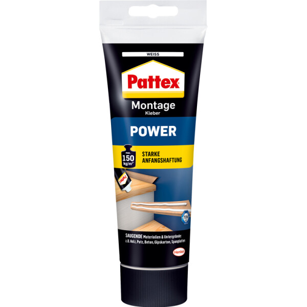 Pattex Montagekleber POWER, weiß, 250 g Standtube